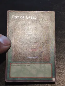 Yu-Gi-Oh! RARE CARD POT OF GREED LOB-119 1996 VINTAGE PRINT VLP - Image 2
