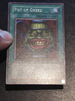 Yu-Gi-Oh! RARE CARD POT OF GREED LOB-119 1996 VINTAGE PRINT VLP - Image 3