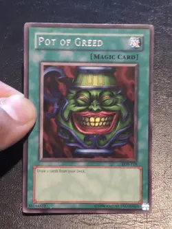 Yu-Gi-Oh! RARE CARD POT OF GREED LOB-119 1996 VINTAGE PRINT VLP - Image 4