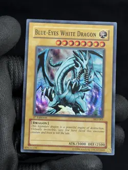 Blue-Eyes White Dragon 1st Edition Super Rare SKE-001 Yugioh TCG 2004 - Image 1