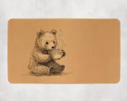 Cute Bear Ramen Playmat - Kawaii Anime Style Gaming Mat for MTG, YuGiOh, TCG - Image 1