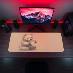 Cute Bear Ramen Playmat - Kawaii Anime Style Gaming Mat for MTG, YuGiOh, TCG - Image 5