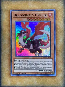 Yugioh Dragonmaid Tinkhec MYFI-EN019 Super Rare 1st Ed NM - Image 1
