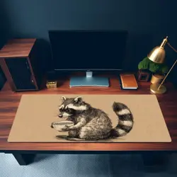 Cute Raccoon Ramen Playmat - Kawaii Anime Style Gaming Mat for MTG, YuGiOh, TCG - Image 3
