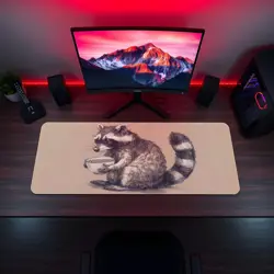 Cute Raccoon Ramen Playmat - Kawaii Anime Style Gaming Mat for MTG, YuGiOh, TCG - Image 5