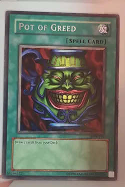 Yu-Gi-Oh! TCG Pot of Greed Legendof Blue Eyes White DragonLOB-119 Unlimited Rare - Image 1