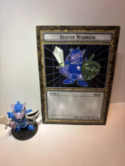 Yugioh! Dungeon Dice Monsters DDM Beaver Warrior (B2-13) With Original Card - Image 1