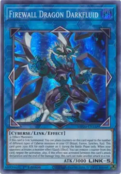 Yu-Gi-Oh Card - MP20-EN168 - FIREWALL DRAGON DARKFLUID (super rare holo) NM/Mint - Image 1