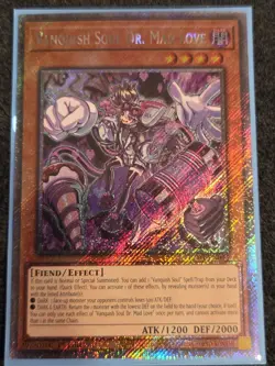 Yu-Gi-Oh! Vanquish Soul Dr. Mad Love RA04-EN045 Platinum Secret Rare NM - Image 1