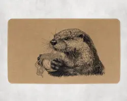 Cute Otter Ramen Playmat - Kawaii Anime Style Gaming Mat for MTG, YuGiOh, TCG - Image 1