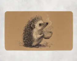 Cute Hedgehog Ramen Playmat - Kawaii Anime Style Gaming Mat for MTG, YuGiOh, TCG - Image 1