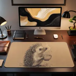 Cute Hedgehog Ramen Playmat - Kawaii Anime Style Gaming Mat for MTG, YuGiOh, TCG - Image 2