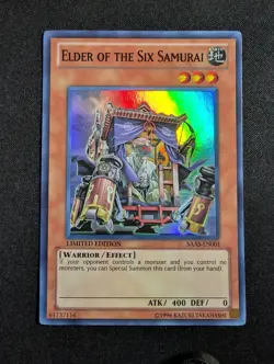 Yugioh - Elder of the Six Samurai SAAS-EN001 Limited Edition Super Rare LP - Image 1
