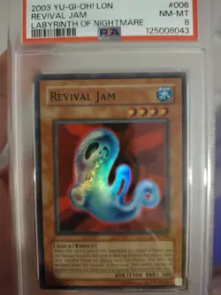 Vintage 2003 Yu-Gi-Oh! Revival Jam Ultra Rare Holo LON-006 PSA 8 NM-MT - Image 1