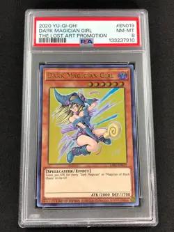 Yugioh 2020 Dark Magician Girl LART-EN019 PSA 8 Ultra Rare - Image 1