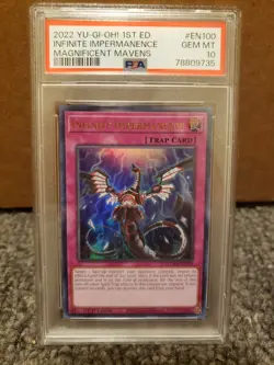 Yugioh Infinite Impermanence MAMA-EN100 Magnificent Mavens PSA 10 LOW POP 1st ed - Image 1