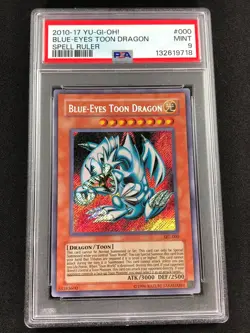 Yugioh 2010 Blue Eyes Toon Dragon SRL-000 PSA 9 Secret Rare!!! - Image 1