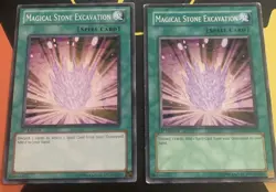 2x Cards Yu-Gi-Oh! Magical Stone Excavation 1st Edition SDZW-EN020 - Image 1