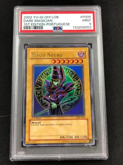 Yugioh 2002 Dark Magician LOB 1st LDB-P005 PSA 9 Ultra Rare - Image 1