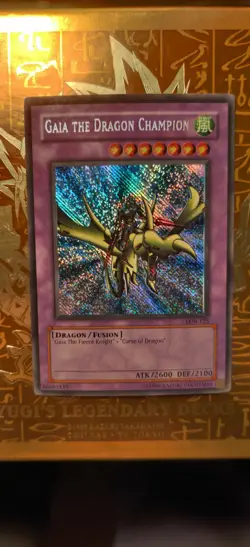 Gaia the Dragon Champion LOB Reverse Holo Misprint/slight foil bleed NM - Image 1