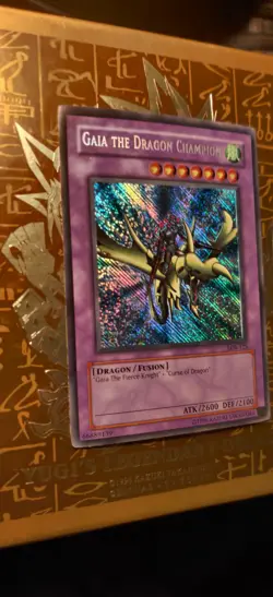 Gaia the Dragon Champion LOB Reverse Holo Misprint/slight foil bleed NM - Image 2
