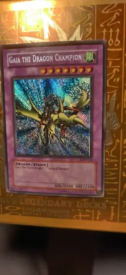 Gaia the Dragon Champion LOB Reverse Holo Misprint/slight foil bleed NM - Image 3