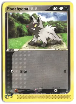 Poochyena 63/109 Common Ruby & Sapphire Pokemon MP - Image 1
