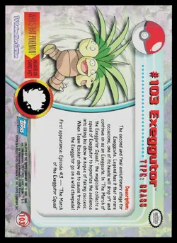 Pokemon Card Topps Trading Cards Series 2 Exeggutor #103 - Image 2