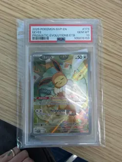Pokemon Eevee Prismatic Evolutions ETB Promo Scarlet & Violet Card #173 PSA 10 - Image 1
