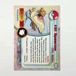 Pokemon Topps TV Animation Edition Spearow #21 Green Logo NM - Image 2