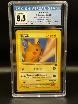 Pikachu Snap 26 Black Star Promo Wotc League Pokemon Card CGC 8.5 - Image 1