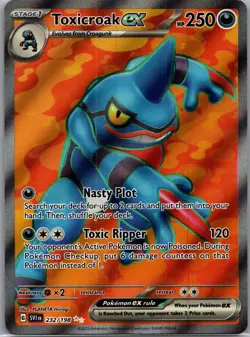 Toxicroak ex 232/198 Ultra Rare Scarlet & Violet Pokemon Holo Near Mint - Image 1