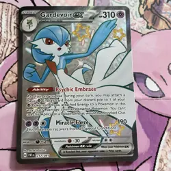 Gardevoir ex SHINY 217/091 Paldean Fates PAF NM Full Art Ultra Rare Pokemon Card - Image 1