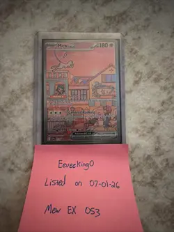 Pokemon Mew EX 151 053 Holo Black Star Promo Full Art Scarlet & Violet - Image 1
