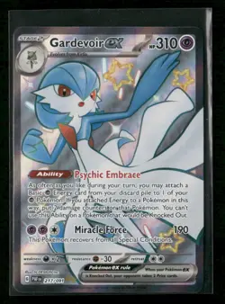 Pokemon Card Gardevoir ex 217/091 Shiny Ultra Rare Paldean Fates Radiant Holo - Image 1
