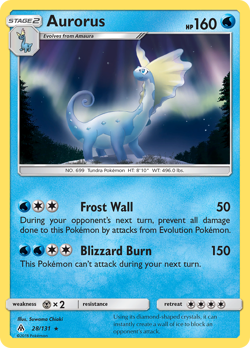 Aurorus - 28/131 Forbidden Light Holo - Rare Pokemon - Holo MP - Image 4