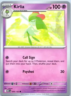 Kirlia 059/132 Common Mega Evolution Pokemon Near Mint - Image 1