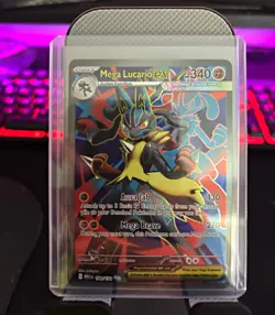Pokemon TCG Mega Lucario EX 160/132 ME01 Full Art Holo Ultra Rare 340 HP EN - Image 1