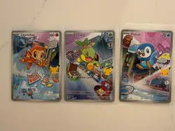 Pokemon First Partner Illustration Chimchar /Turtwig/Piplup 1 SET - Image 1