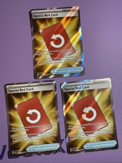 3x Special Red Card 113/086 Chaos Rising Ultra Rare Eng NM Mint Pokemon TCG Lot - Image 1