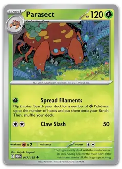Parasect #47/165 (Reverse Holo) (NM) SV: Scarlet & Violet 151 MEW Pokemon - Image 1