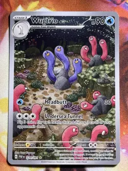 Wugtrio 224/091 Paldean Fates (PAF) NM Illustration Rare Pokemon Card - Image 1