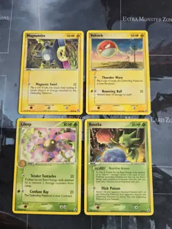 Legend Maker Voltorb, Magnemite, Lileep, Roselia Card Lot Regular Pokemon LP - Image 1