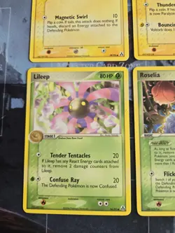 Legend Maker Voltorb, Magnemite, Lileep, Roselia Card Lot Regular Pokemon LP - Image 4