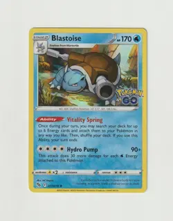 Blastoise 017/078 Holo R Pokemon GO NM Pokemon - Image 1