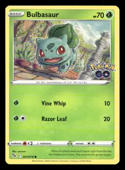 Bulbasaur 001/078 Pokemon GO NM/M Pokemon - Image 1