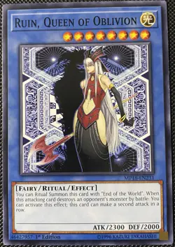 Ruin, Queen of Oblivion MP18-EN231 2018 Mega-Tins Mega Pack 1st Ed Yugioh Card - Image 1