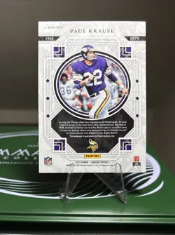 2022 Panini Limited Ring of Honor Red 6/25 Paul Krause On Card Auto HOF #ROH-PKR - Image 2
