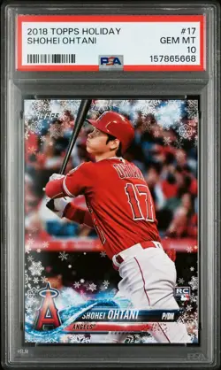 Freshly Graded! 2018 Topps Holiday Shohei Ohtani Rookie Card **PSA 10** - Image 1