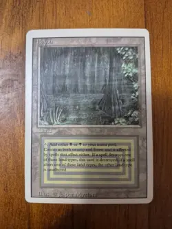 MTG Bayou Revised Edition Moderately Played - Image 1